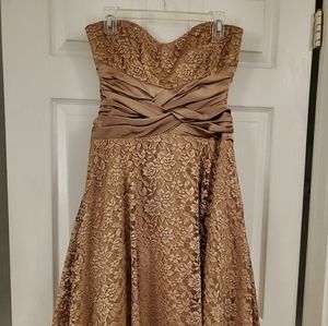 Tea-length formal gown